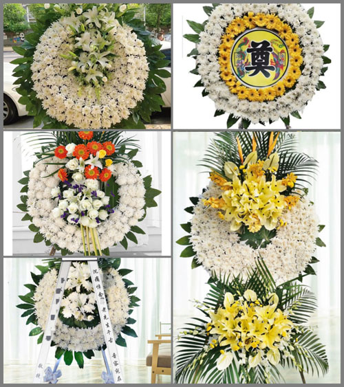 湖北随州市广水市郝店镇红花山村花圈速递
